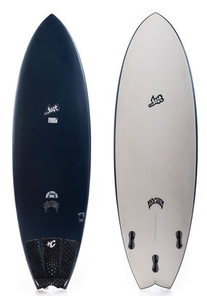 Used Lost 5'8 Round Nose Fish 1996 Black Sheep Surfboard FCS II - Rider Shack