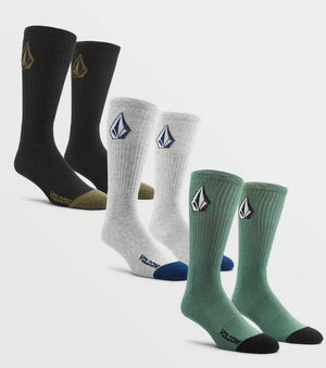 Volcom Full Stone Socks 3 Pack - Rider Shack
