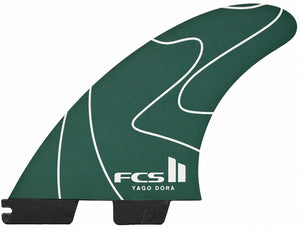 Yago Dora FCSII Pulse Green Medium Surfboard Fins - Rider Shack